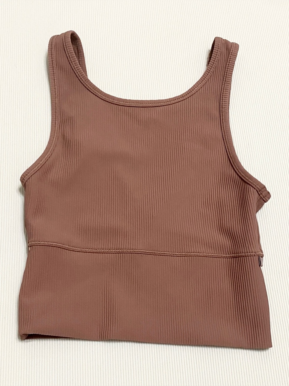 Lululemon Power Pivot Ribbed Tank Top Mauve Rose Pink
